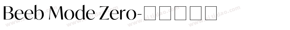 Beeb Mode Zero字体转换